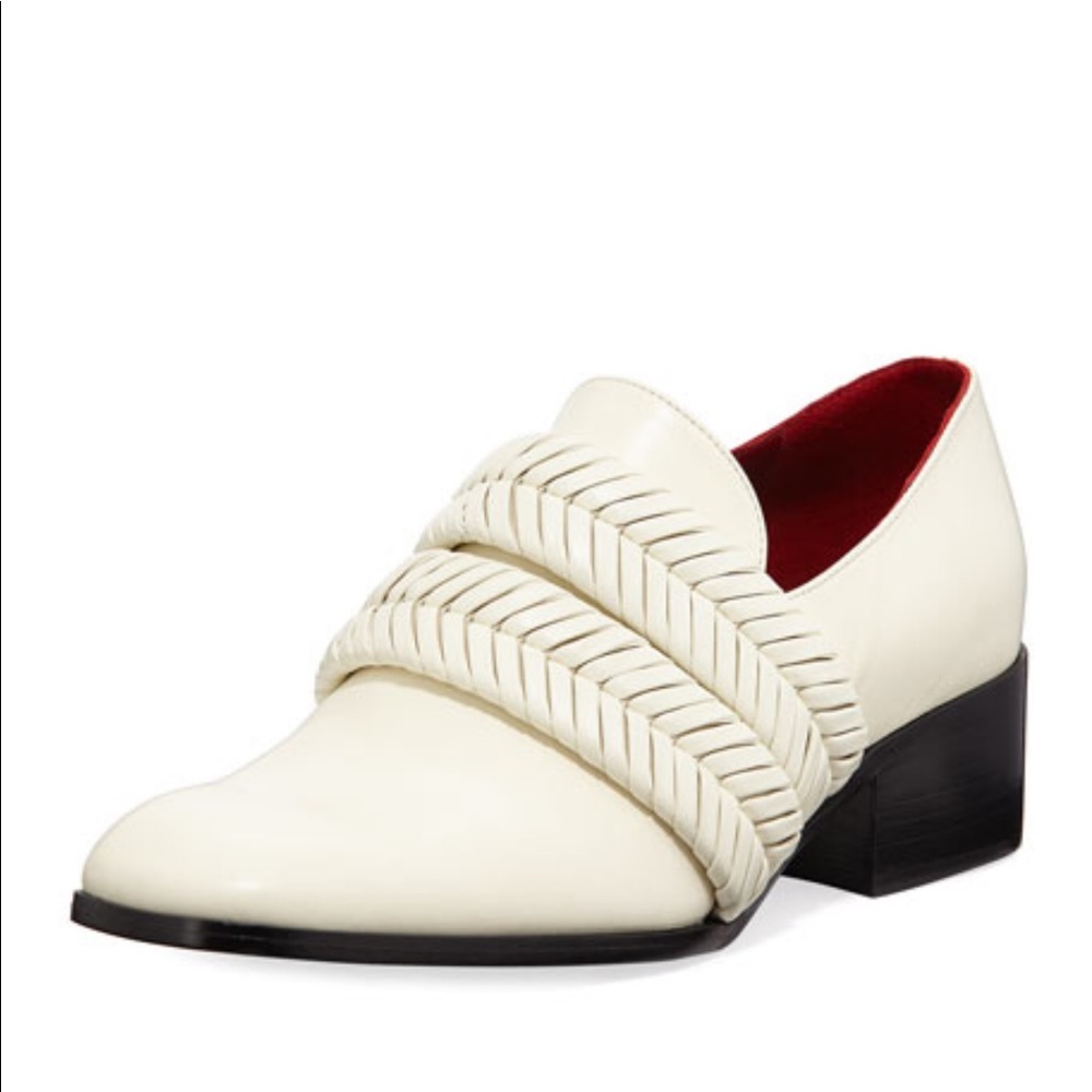 PROENZA SCHOULER Braided Leather Slip-On Loafers